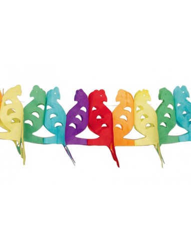 Guirlande perroquets multicolores 6m
