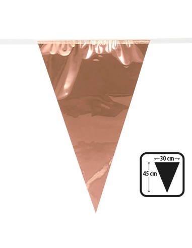 Guirlande fanions géants rose gold 10m
