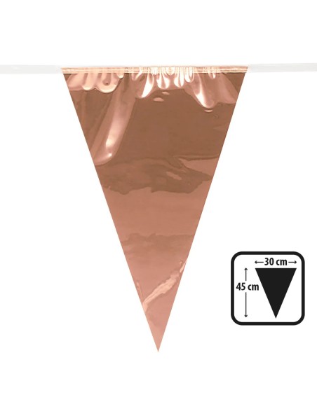 Guirlande fanions géants rose gold 10m