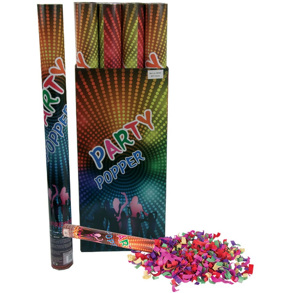 Canon à confettis multicolore géant