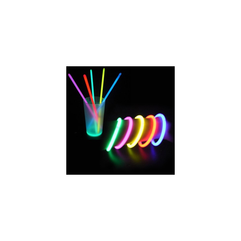 Tube de 100 bracelets fluo