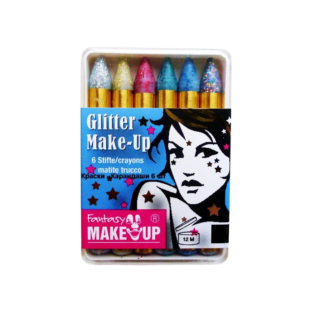 6 crayons maquillage paillettés