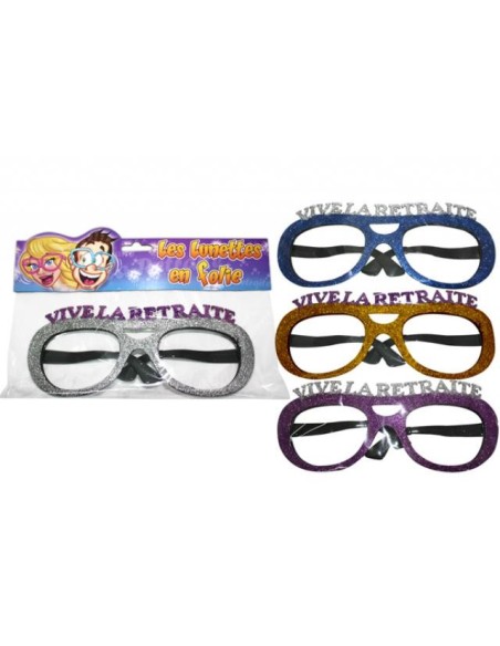 Lunettes géante vive la retraite