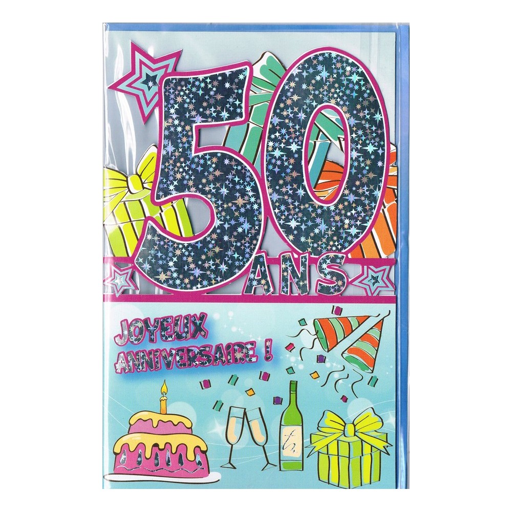 Carte Joyeux Anniversaire 50 ans