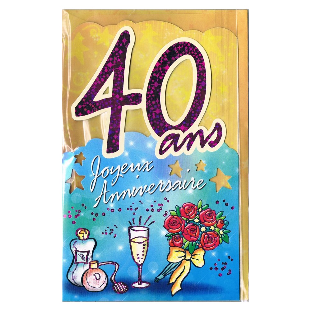 Carte Joyeux Anniversaire 40 ans