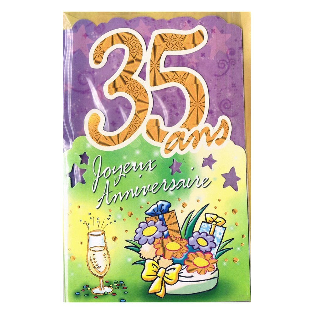 Carte Joyeux Anniversaire 35 ans