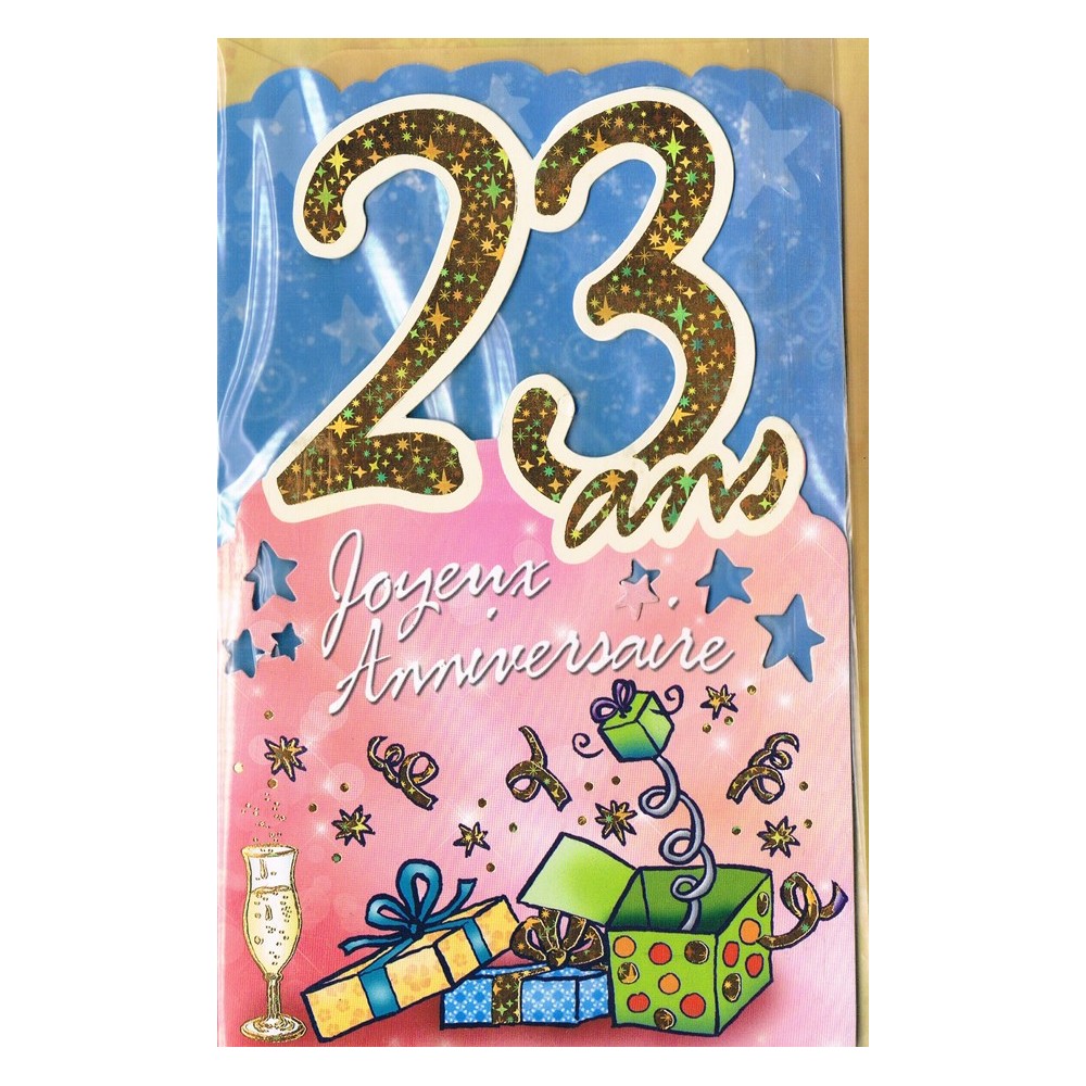 Carte Joyeux Anniversaire 23 ans