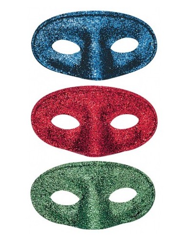 Loup domino brillant avec paillettes
