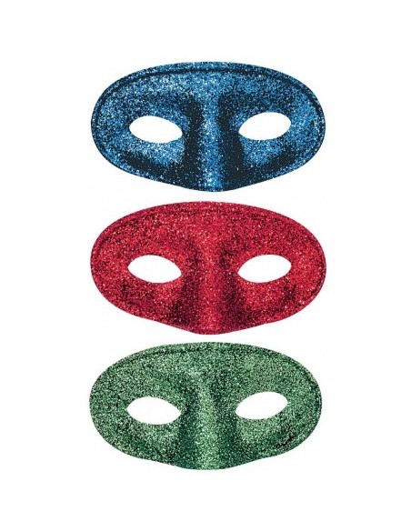 Loup domino brillant avec paillettes