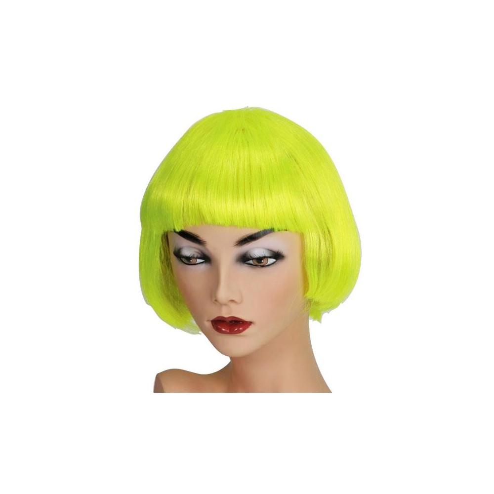 Perruque coupe au carré fluo