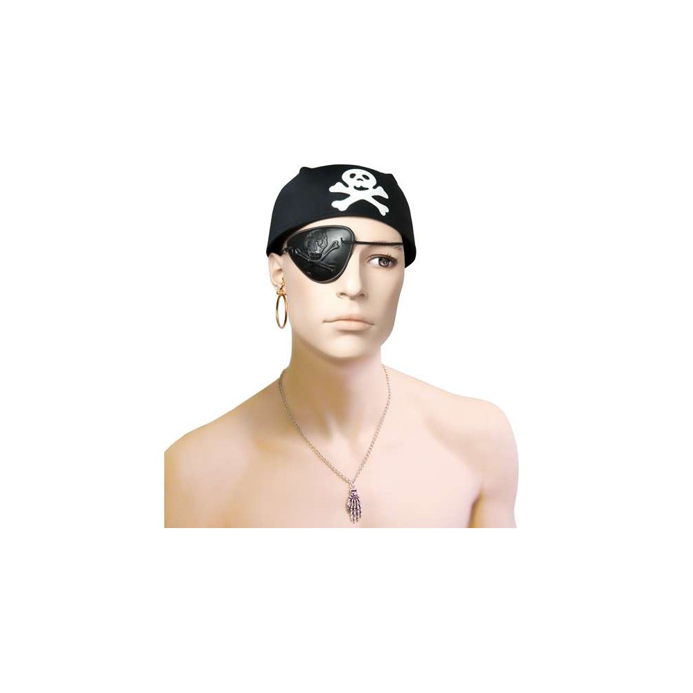 Coiffe pirate avec tête de mort