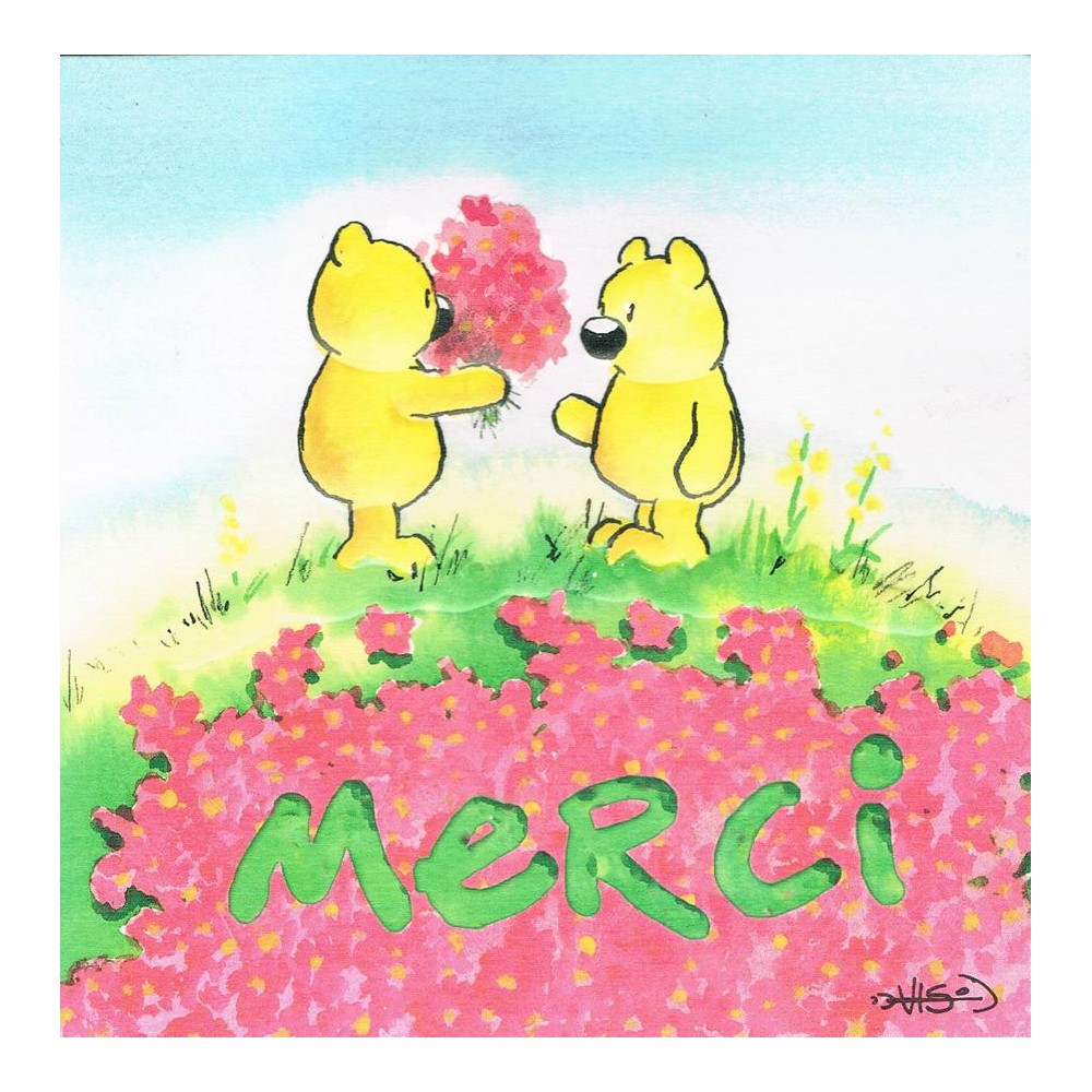 Carte pliante merci