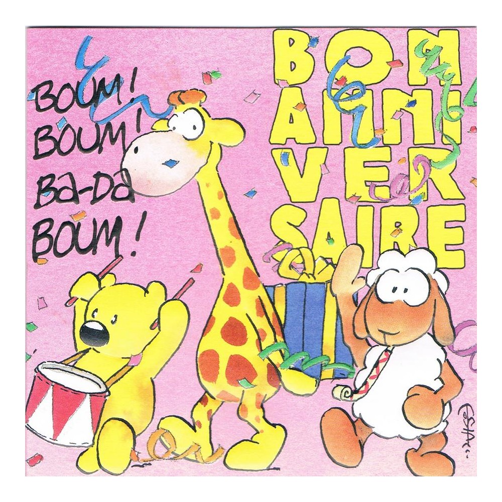 Carte pliante bon anniversaire