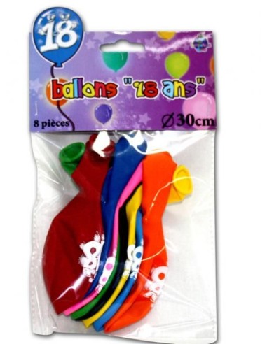 8 ballons anniversaire 18 ans