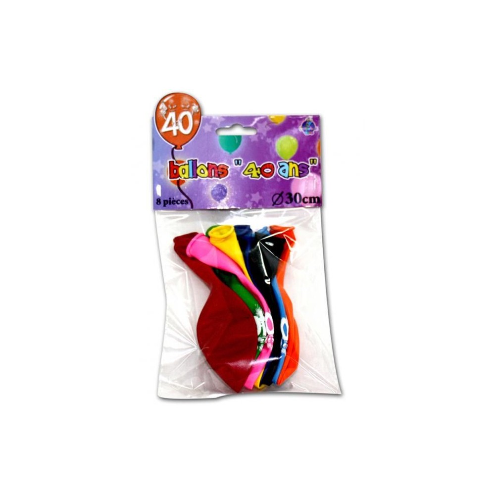 8 ballons anniversaire 40 ans