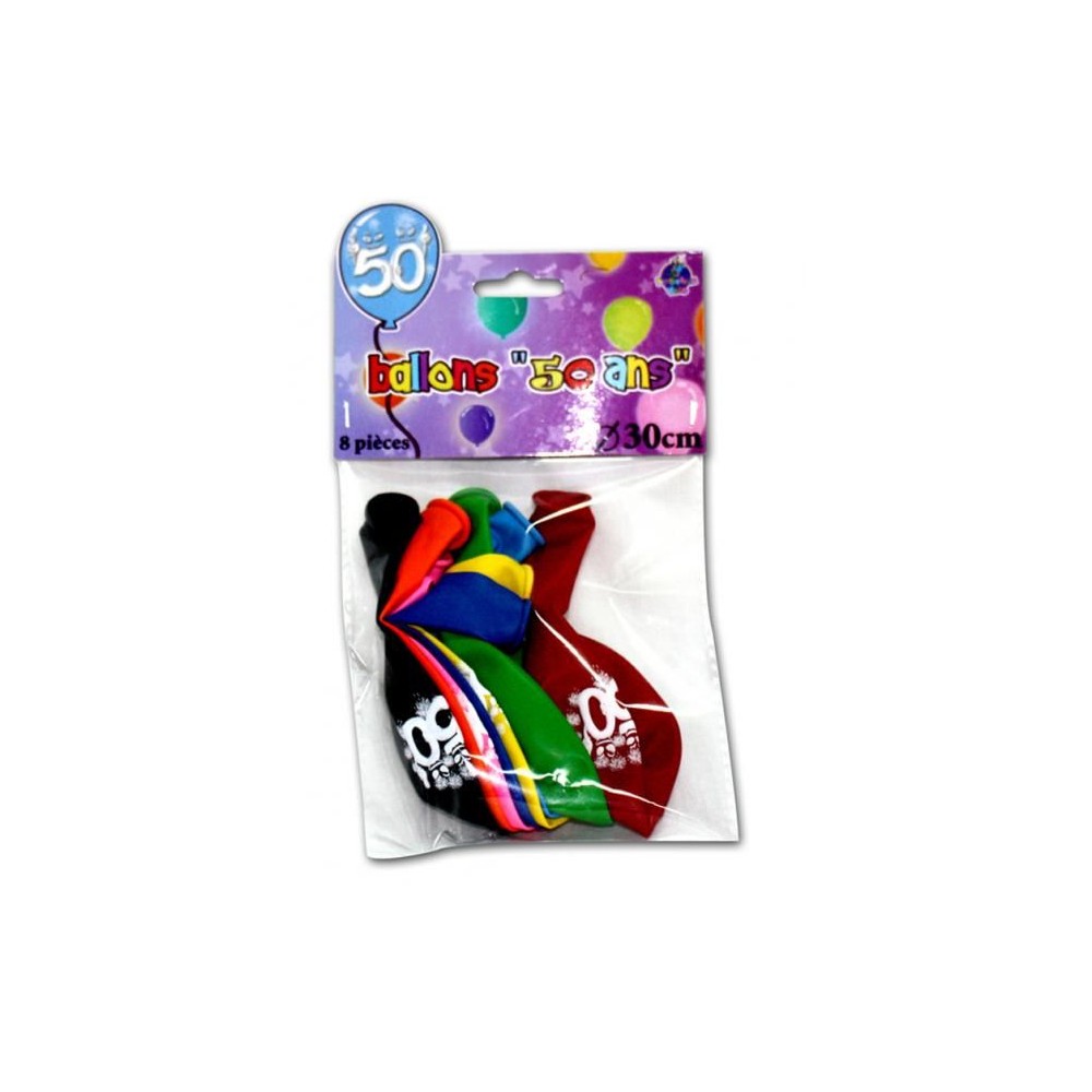 8 ballons anniversaire 50 ans