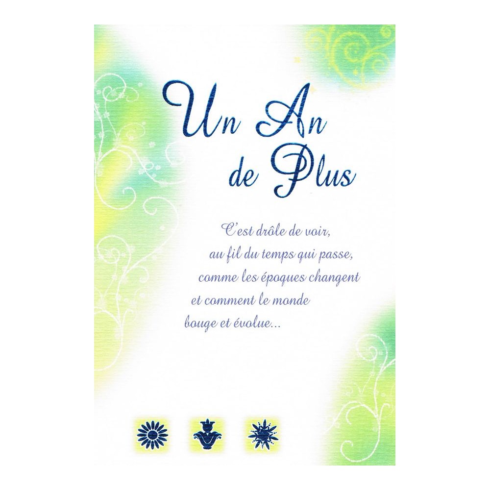 Carte un an de plus