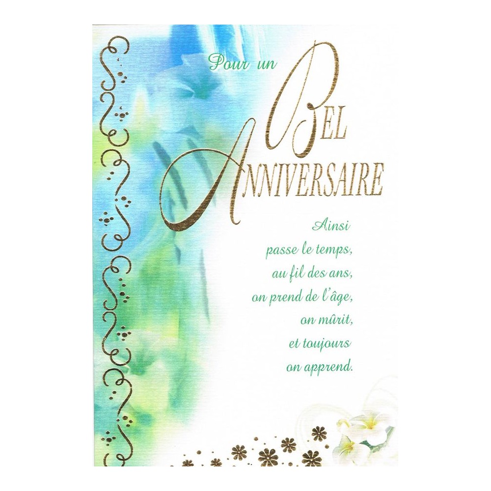 Carte pour un bel anniversaire