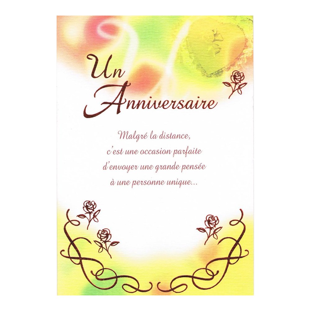 Carte un anniversaire