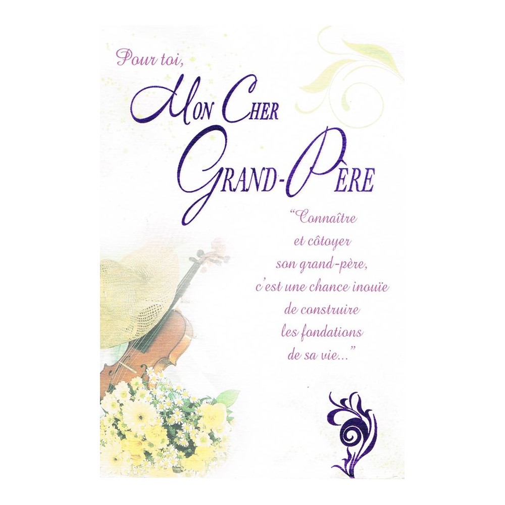 Carte mon cher grand-père