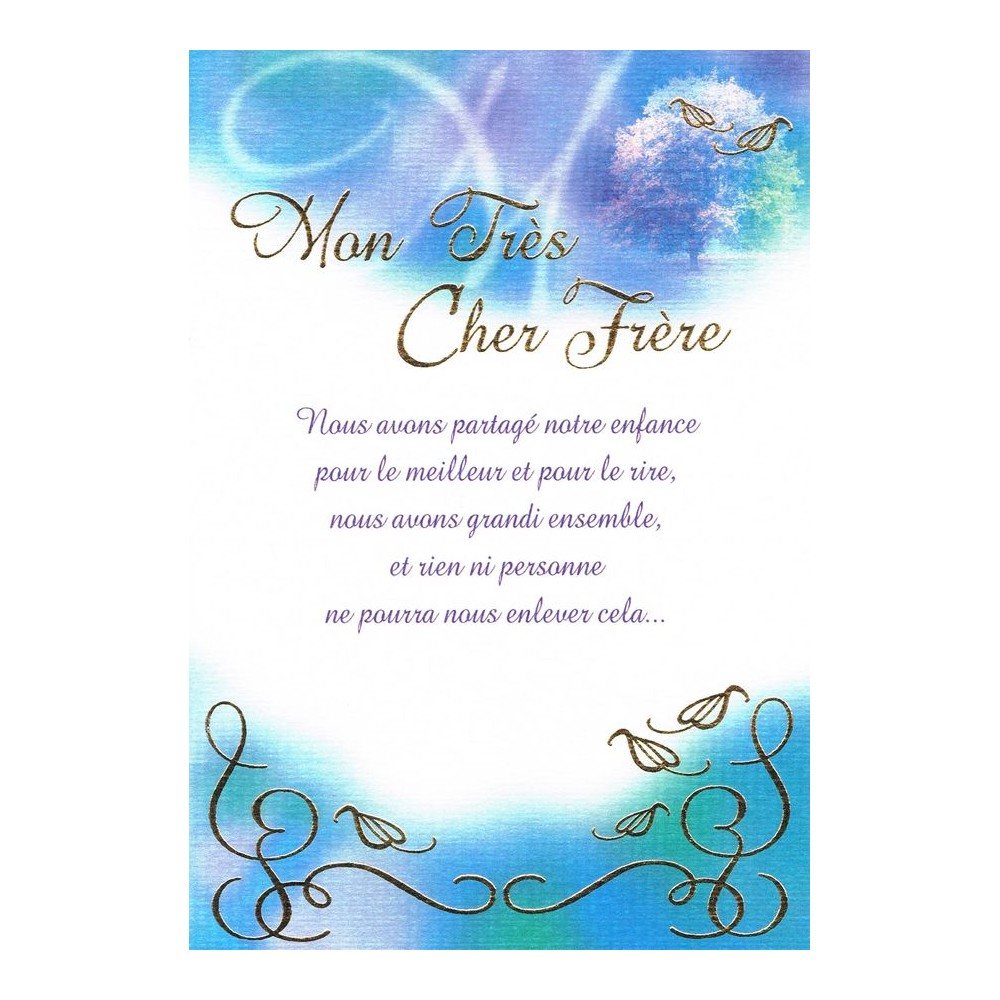 Carte mon très cher frère
