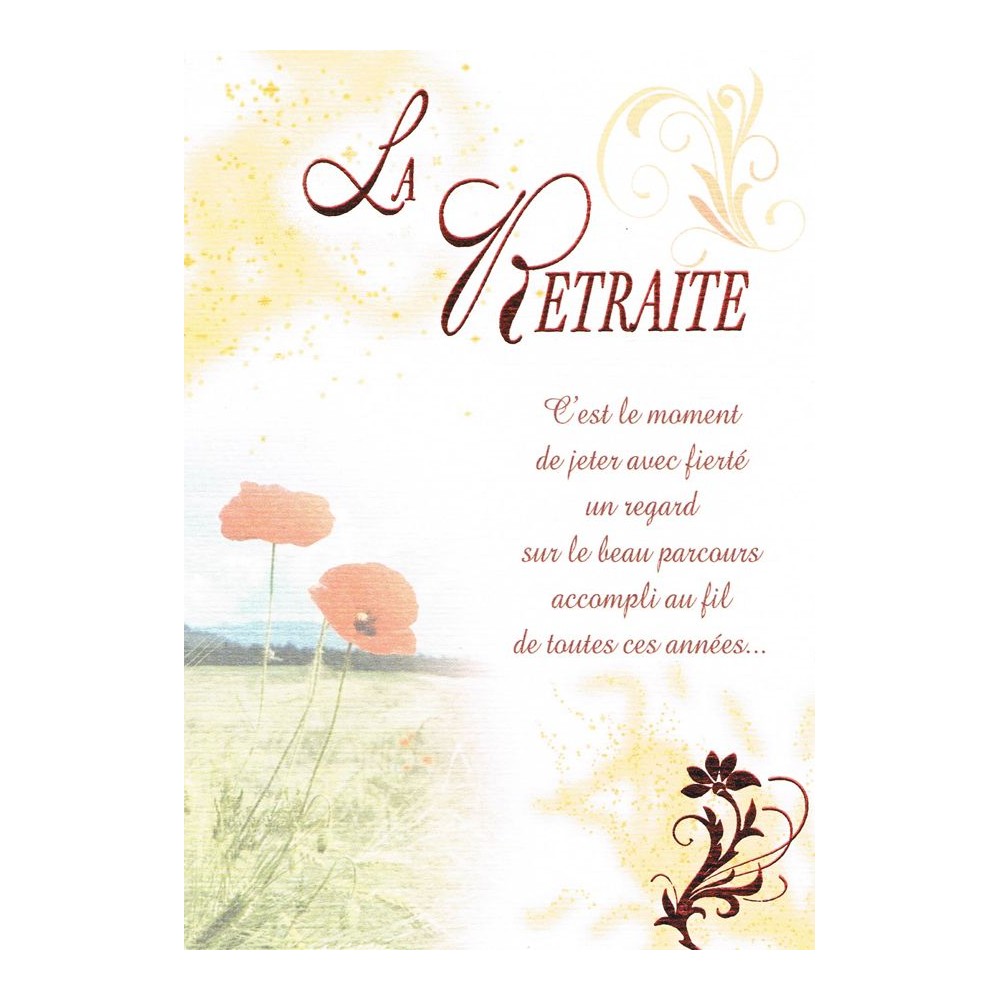 Carte bonne et heureuse retraite