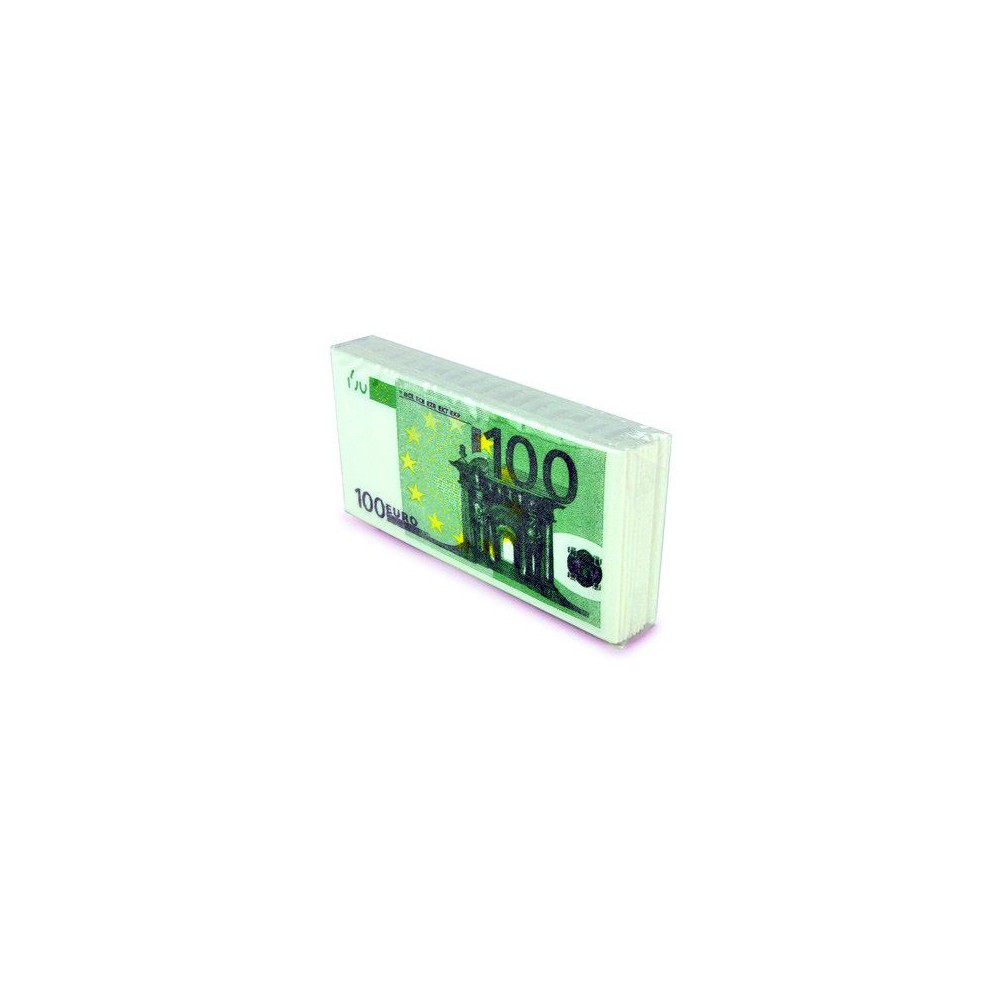 Paquet de mouchoirs billet de 100 euros