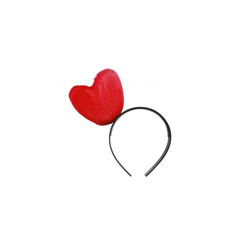 Serre-tête avec coeur rouge géant