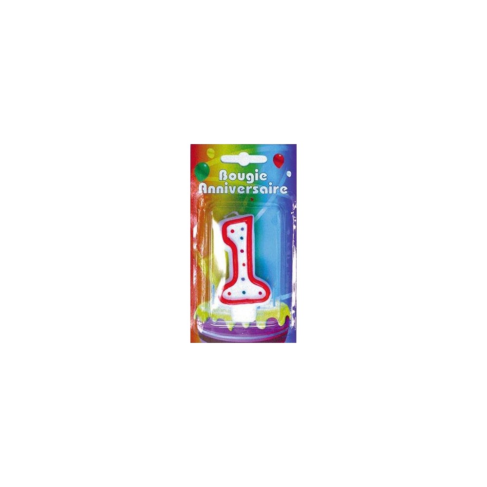 Bougie chiffre 1