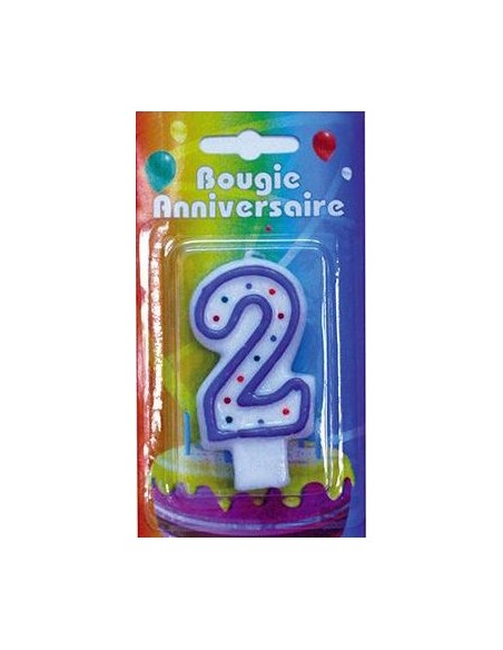 Bougie chiffre 2