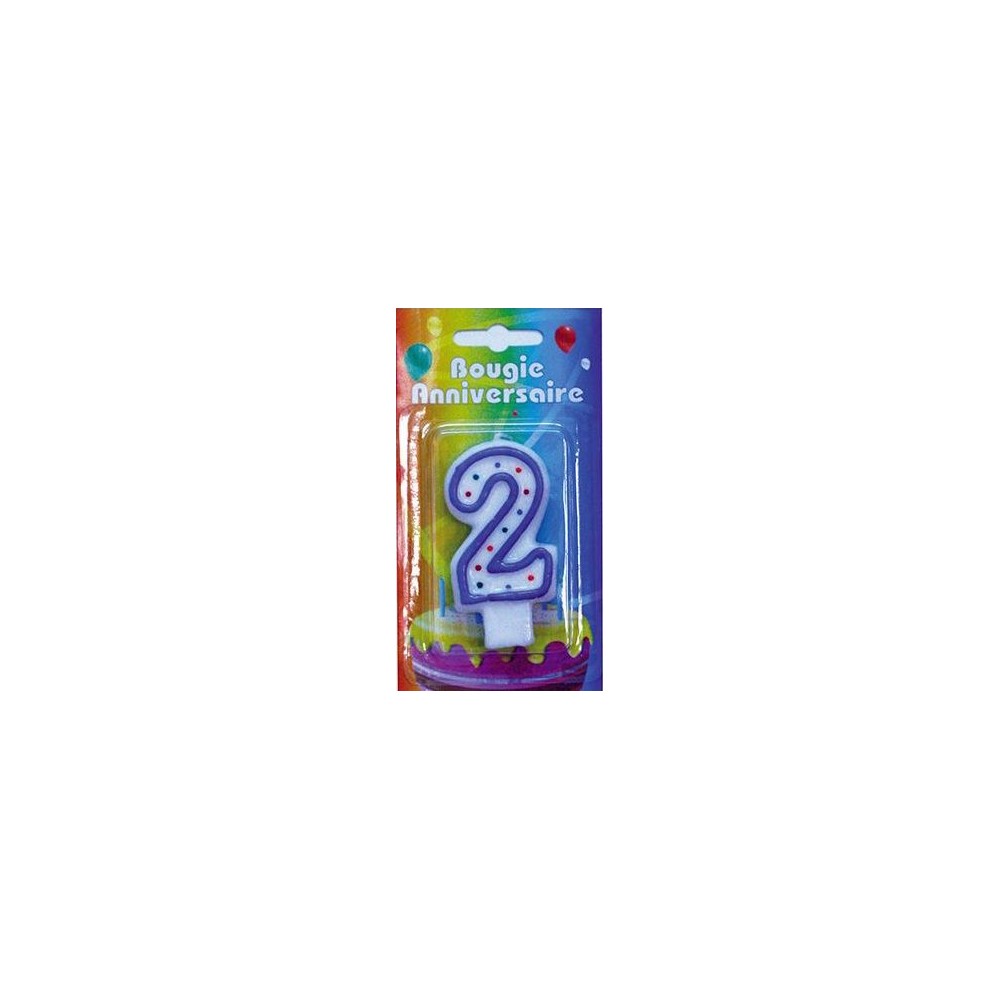 Bougie chiffre 2