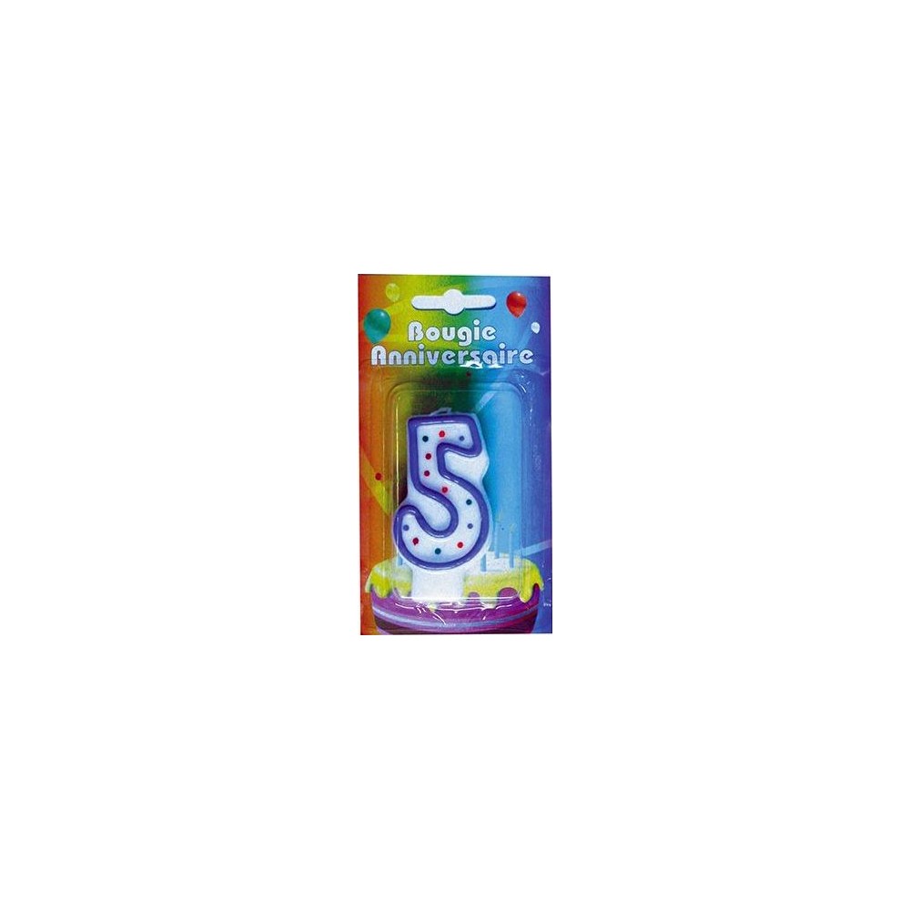 Bougie chiffre 5