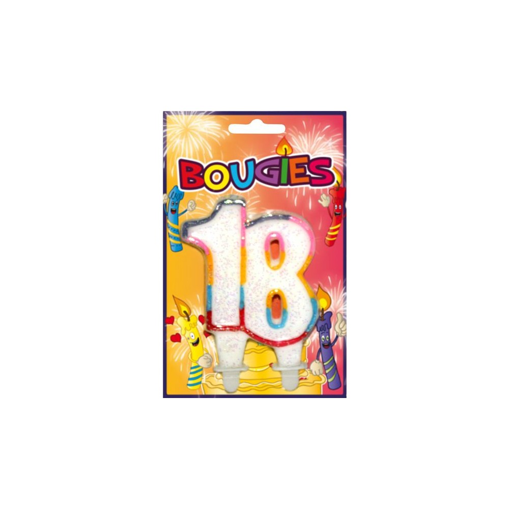 Bougie chiffre 18