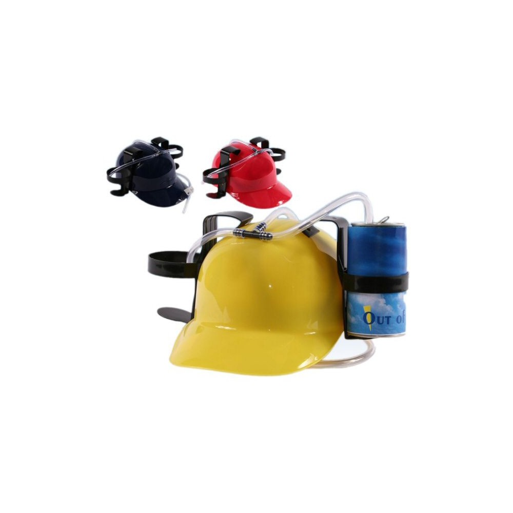 Casque porte canettes avec pailles