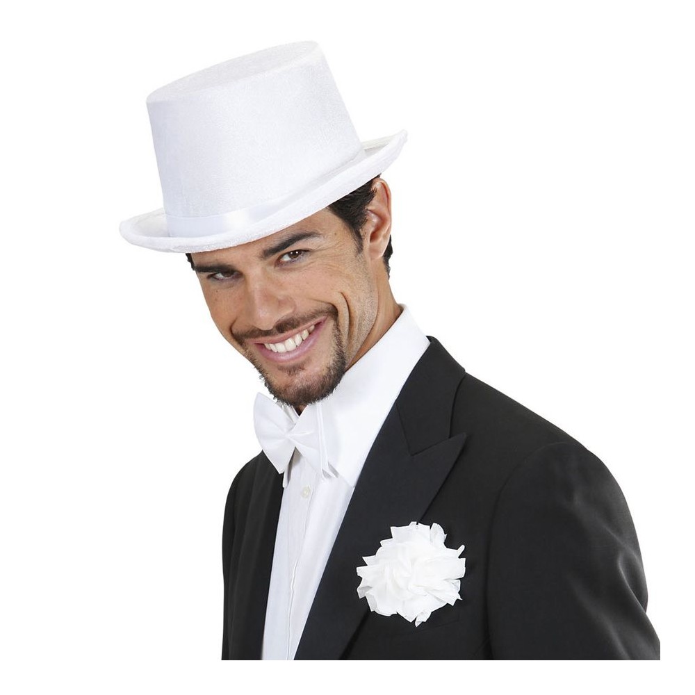 Chapeau haut de forme blanc